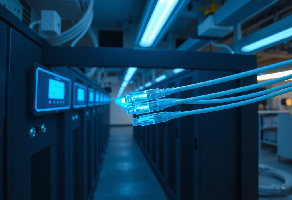 Network infrastructure close-up